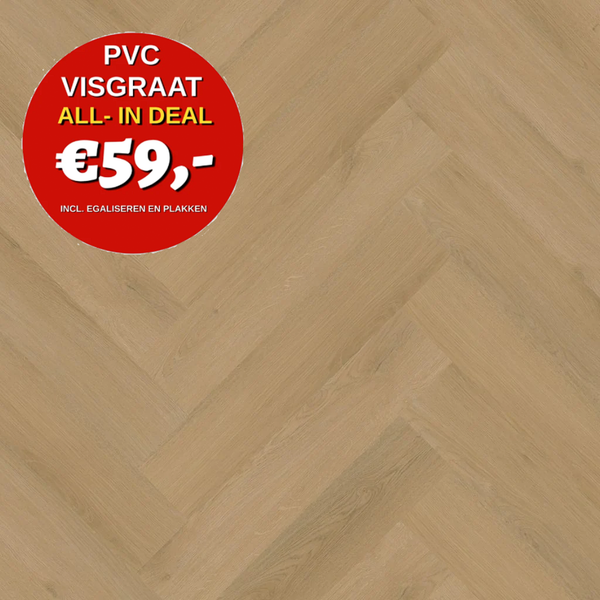 YUP Merton herringbone dryback light oak