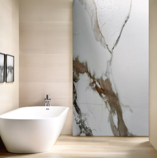 Marmerlook Calacatta Gold Mat PVC Wandpaneel 120×280cm