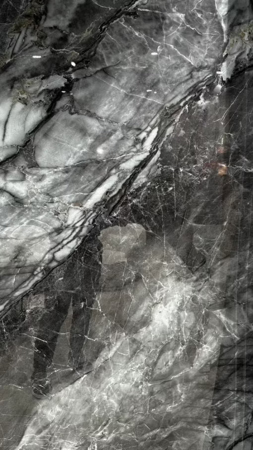 Grijs Steen Marmerlook Hoogglans PVC Wandpaneel 120×280cm