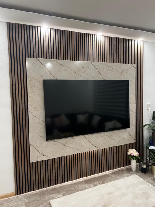 PVC Wandpaneel Crema Marfil Hoogglans | 120x280x0,3 cm