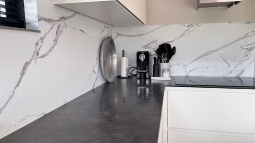 Calacatta Marmer Wit/Grijs Mat- PVC Wandpaneel -120×280