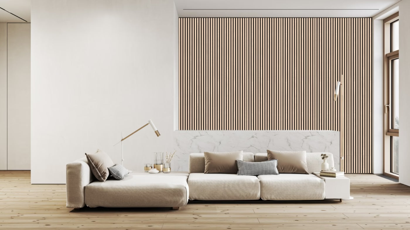 Akoestisch Wandpaneel Licht Eiken | 260×52,6cm | Akupaneel