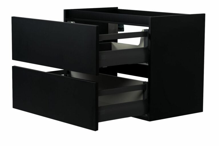 Marmaris losse onderkast + 2 laden mat zwart 80 cm