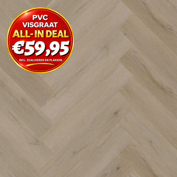 Floorlife YUP leyton herringbone dryback light oak