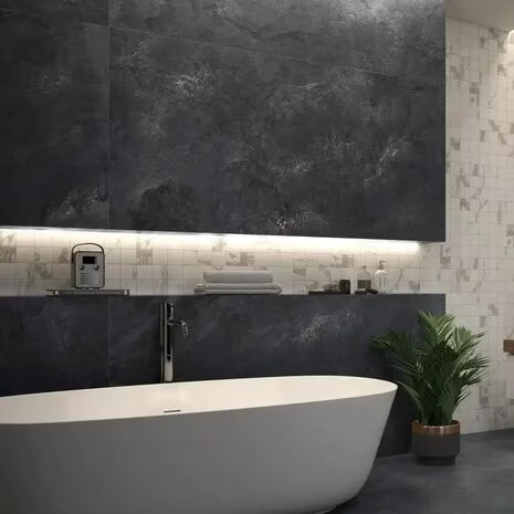 Ardesia Noir PVC Wandpaneel Mat 120×280