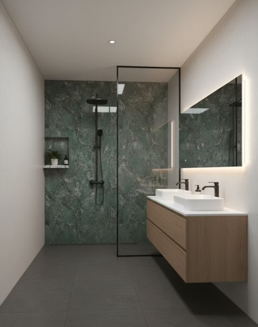 PVC Wandpaneel ONYX Green Hoogglans – 120x280x0,3 cm