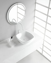 Plaza waskom vierkant 42x42x13,5 cm keramiek glans wit