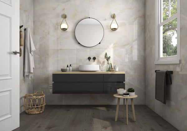 120x120 Cr. Sardonyx Cream hoogglans