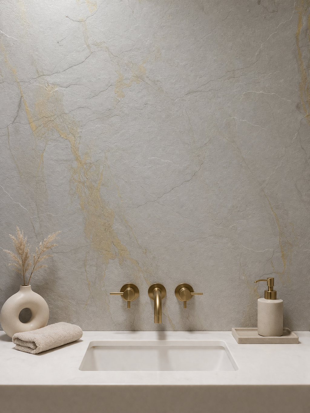 SLATE BEIGE MAT PVC Wandpaneel  120×280cm