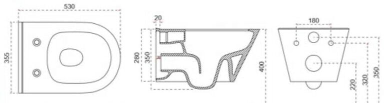Stereo rimless wandcloset glanzend wit (Copy)