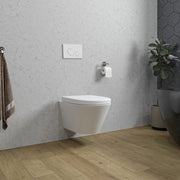 Stereo rimless wandcloset mat wit met Vesta toiletzitting softclose