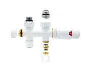 Universele Wit radiator aansluitset (MIDDEN-ONDER-RECHT) onderblokset