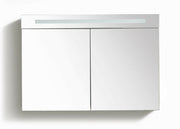 SPIEGELKAST MET LED VERLICHTING INCL. OPBOUW STOPCONTACT SCHAKELAAR 120 GREY OAK OP = OP