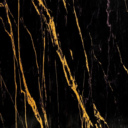 Ceasar Black / Zwart Goud Hoogglans PVC Wandpaneel 120×280