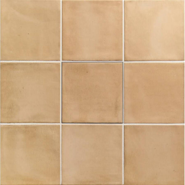 Clay Straw 12.3x12.3 cm wandtegel