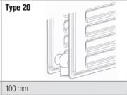 Verticale radiator gegroefde voorzijde – Wit (Ral 9016)- 200×60 cm- Type 20 – 2214 Watt