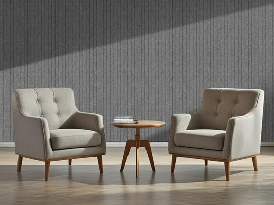 Licht Grijs Viltpaneel Japandi | Akoestisch Vilt Design