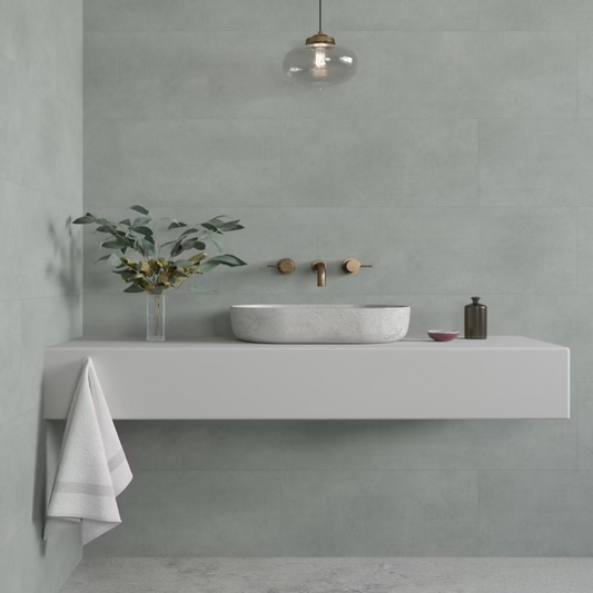 Serene Licht Grijs Mat PVC Wandtegel 30.5x61cm