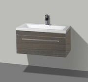 ARTLINE BADMEUBELSET MET ALUMINIUM GREEP 90 GREY OAK ZONDER SPIEGEL OP = OP