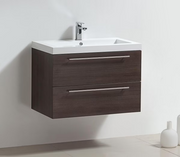 ARTLINE BADMEUBELSET MET ALUMINIUM GREEP 80 GREY OAK ZONDER SPIEGEL OP = OP