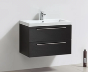 ARTLINE BADMEUBELSET MET ALUMINIUM GREEP 80 ZWART WENGÉ ZONDER SPIEGEL OP = OP