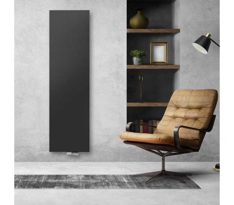 Verticale radiator vlakke voorzijde – Mat Zwart (Ral 9005)- 200×60 cm Type 20 – 2214 Watt