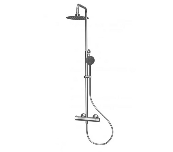 Thermostatische regendouche-opbouwset RVS Munchen