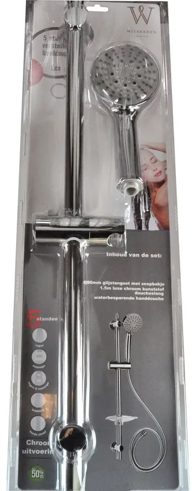 Glijstangset compleet chroom