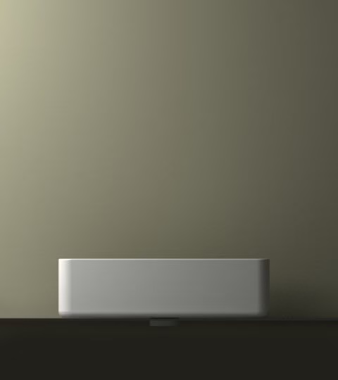 Link waskom rechthoekig 35x50x12 cm keramiek glans wit