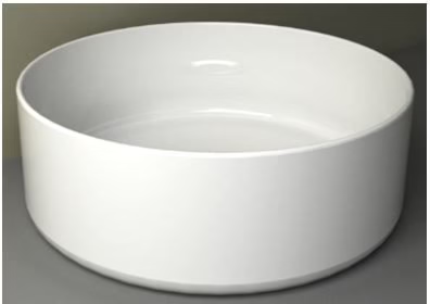 Link waskom rond 40×12 cm keramiek glans wit