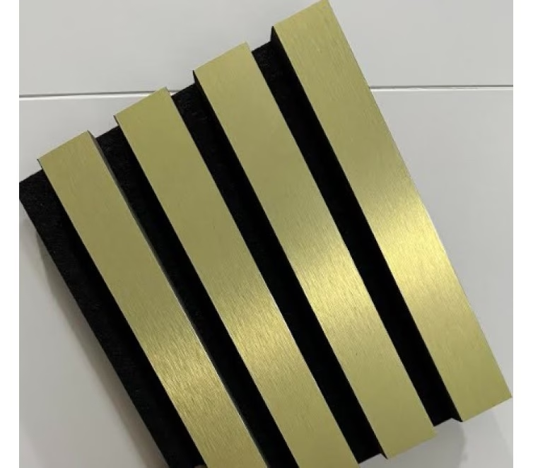 PER PANEEL €159,- Goud Metaal Glans + Zwart Vlies 60×260