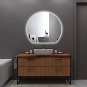 DECO – 120 CM ( Randloos ) Halfrond Badkamerspiegel met verlichting