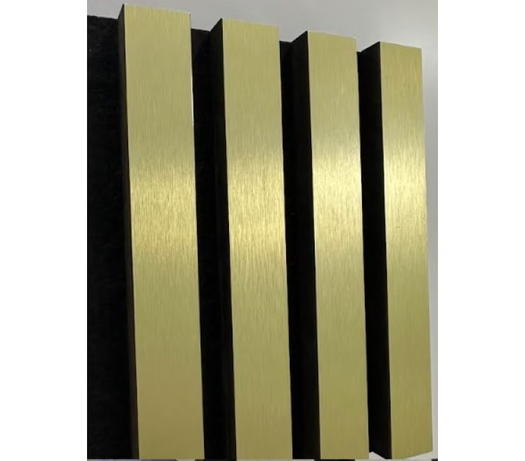 PER PANEEL €159,- Goud Metaal Glans + Zwart Vlies 60×260