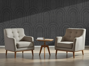 Donker Grijs Viltpaneel Barok | Akoestisch Vilt Design