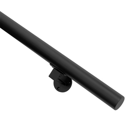 Trapleuning zwart rond 45 mm 120 cm