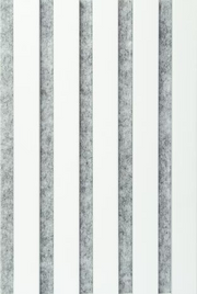 Akoestische Wandpanelen Wit RAL 9016 | 240x60cm | Grijs Vilt | 2 Stuks Akupanelen