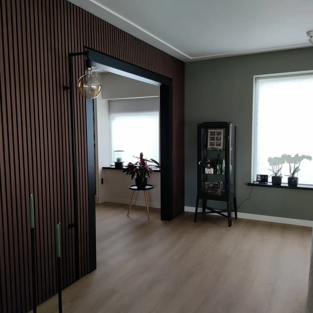 Akoestisch Wandpaneel Gerookt Eiken | 260×60cm | Akupaneel