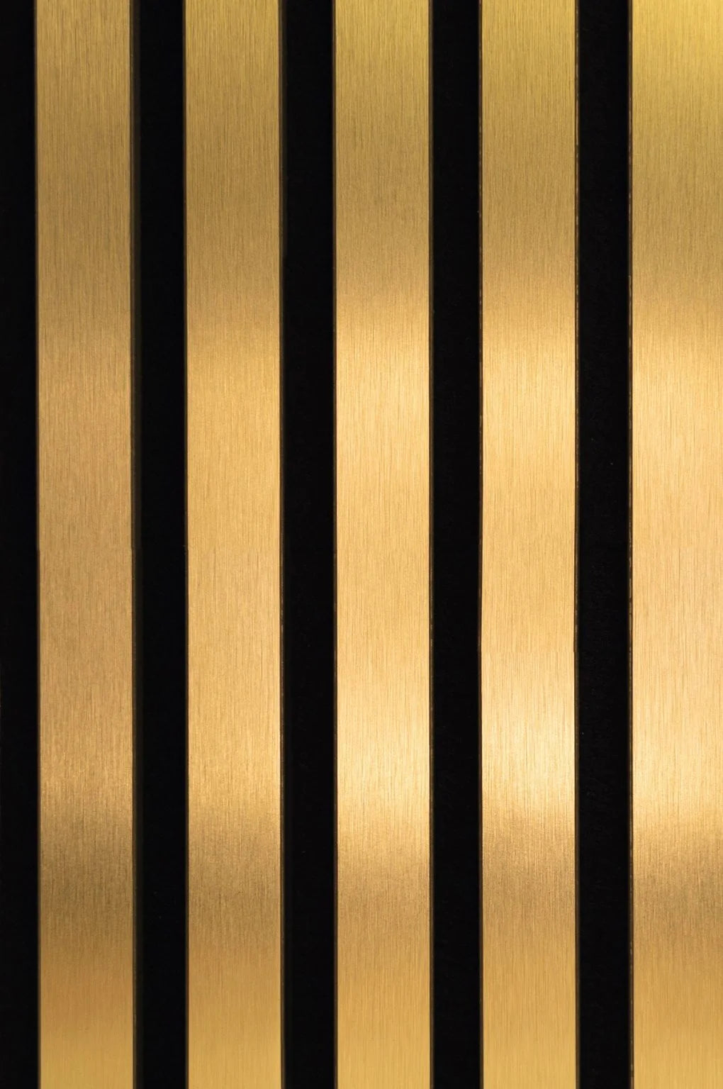 Akoestische Wandpanelen Goud Metaal Glans + Zwart Vlies | 279×60 | 2 Stuks Akupanelen