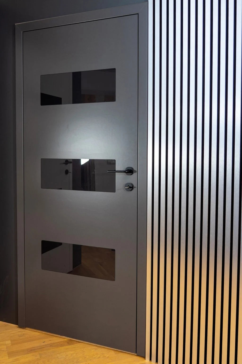 Akoestische Wandpanelen Zilver Metaal Glans | 280x60cm | 2 Stuks Akupanelen
