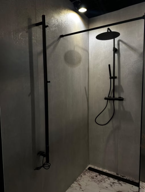 Beton Licht Grijs Mat PVC Wandpaneel 120×280cm