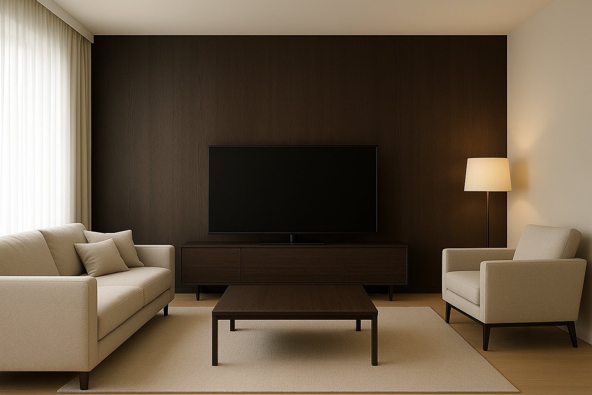 Houten Wandpaneel GRAPHITE GRAIN - 120x280x0.5 cm