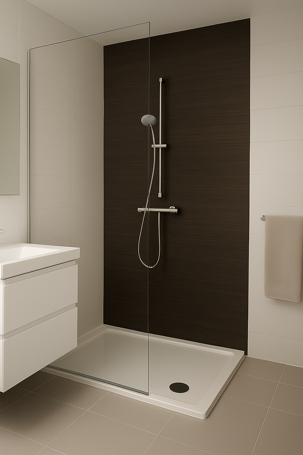 Houten Wandpaneel GRAPHITE GRAIN - 120x280x0.5 cm