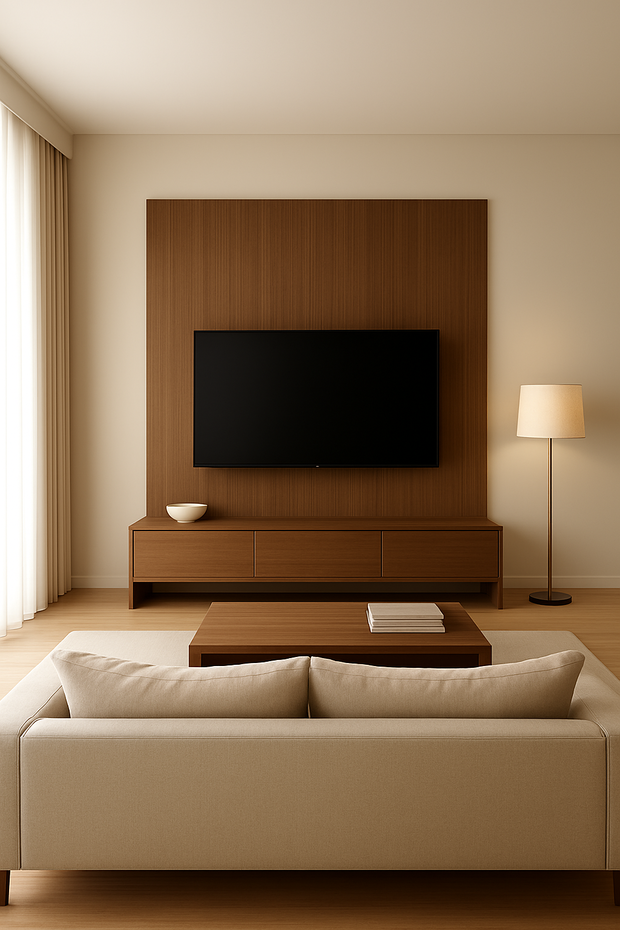 Houten Wandpaneel SMOKED AMBER - 120x280x0.5 cm