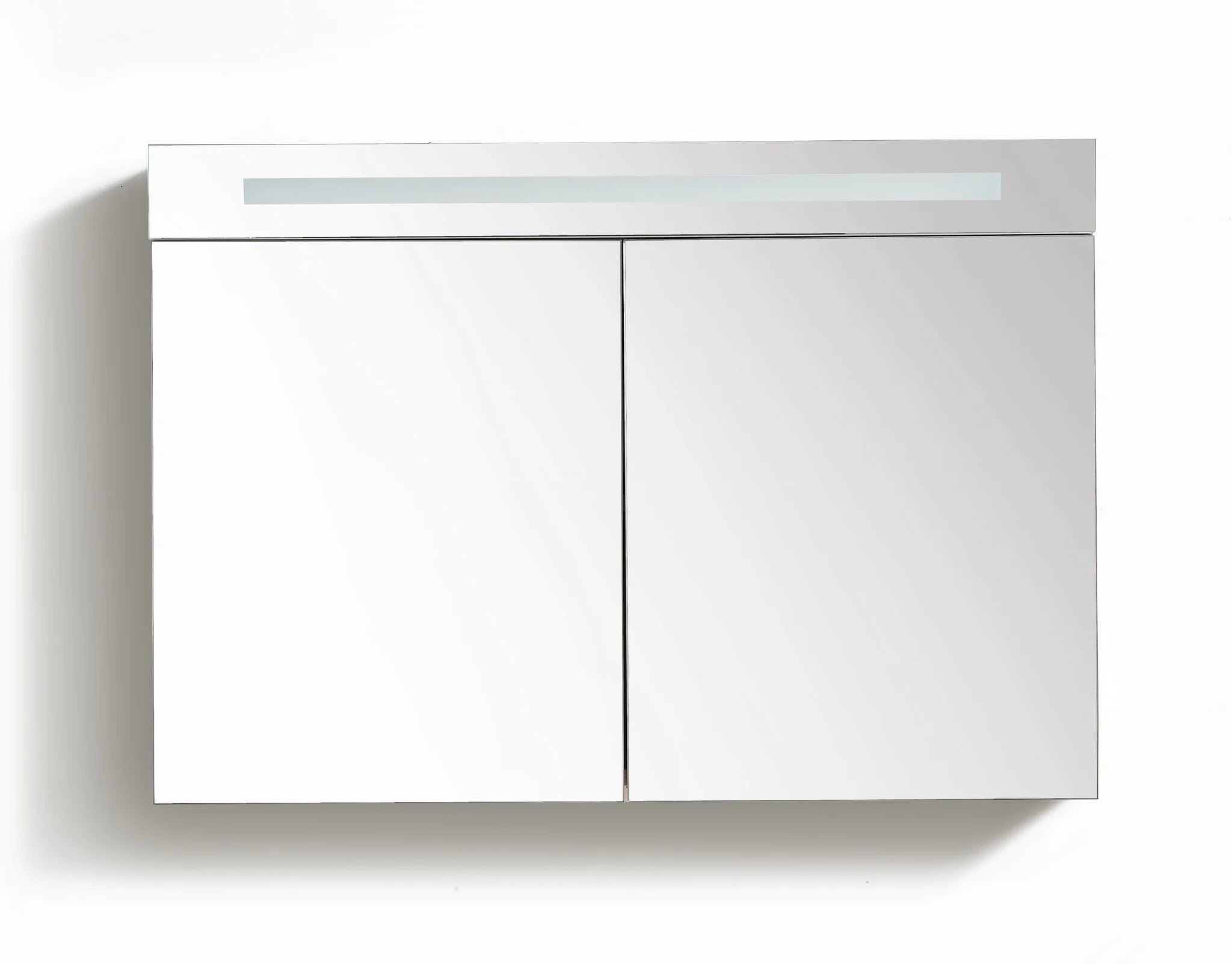 Spiegelkast met LED verlichting incl. opbouw stopcontact schakelaar 80 Hoogglans Wit