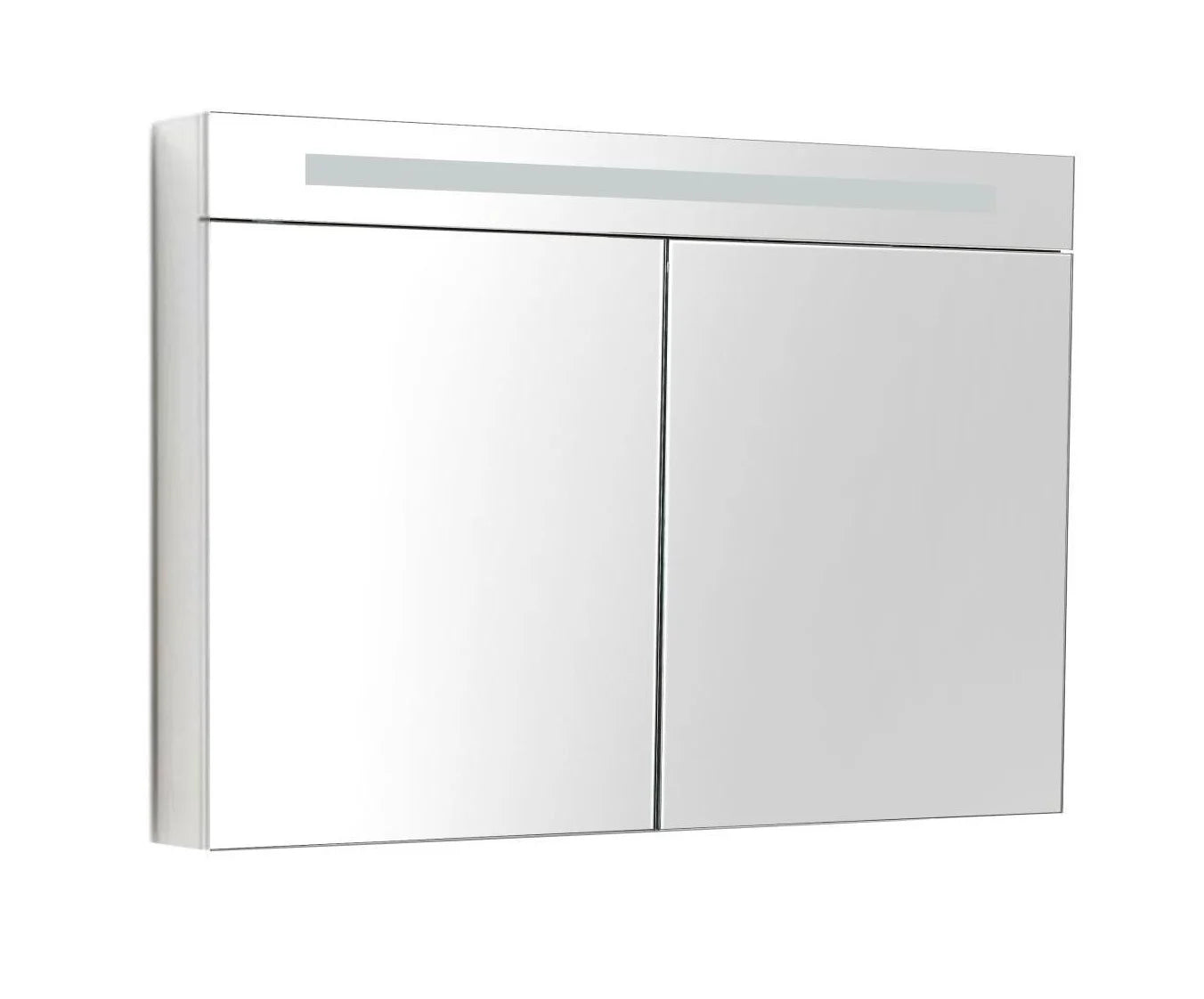 Spiegelkast met LED verlichting incl. opbouw stopcontact schakelaar 80 Hoogglans Wit