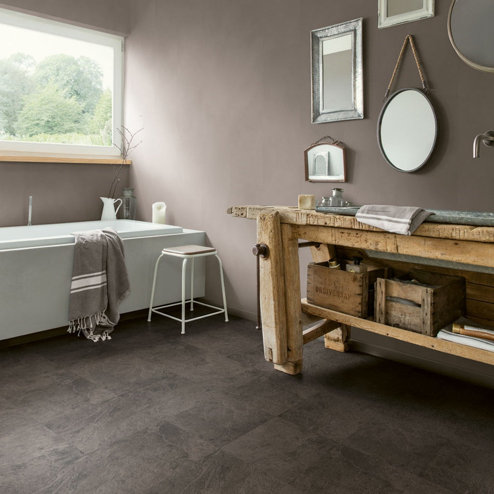 QUICK-STEP PVC VIERKANTE TEGEL BLUSH  SGTC20304 Zwarte leisteen