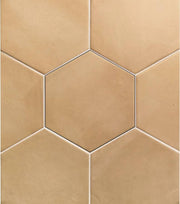 Clay Hexagon Straw 17.5x20.2 cm wandtegel