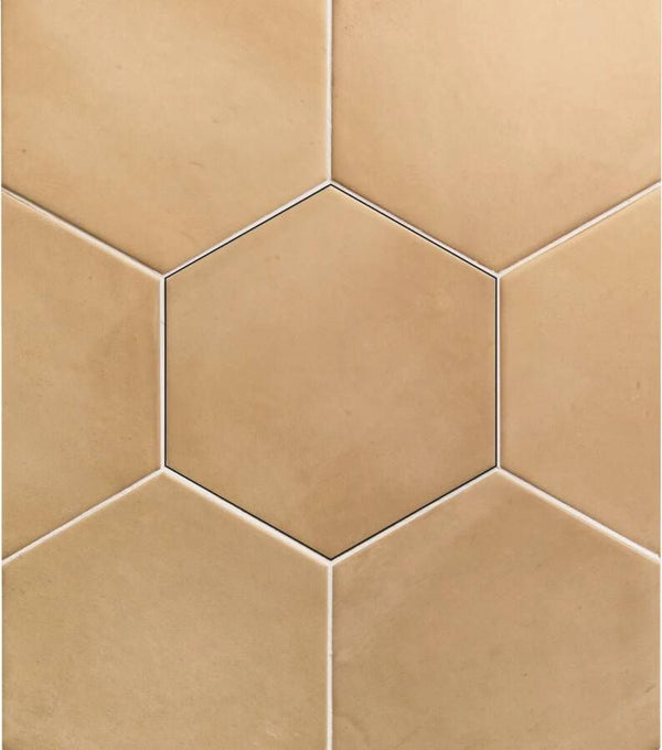 Clay Hexagon Straw 17.5x20.2 cm wandtegel