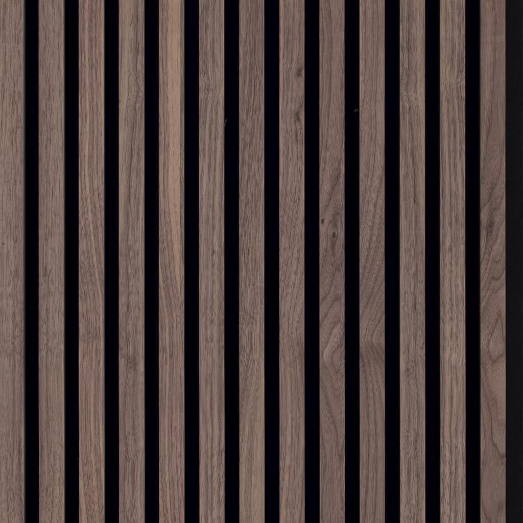 Akoestisch Wandpaneel Walnoot | 260×52,6cm | Akupaneel