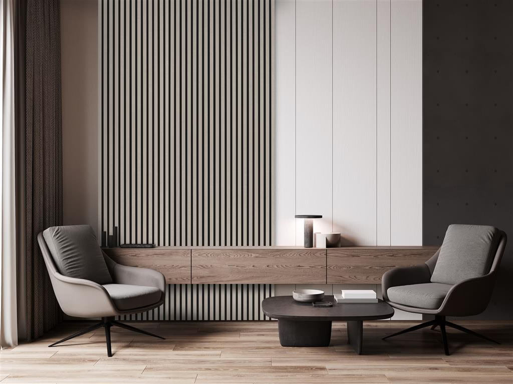 Akoestisch Wandpaneel Taupe | 260×52,6cm | Akupaneel